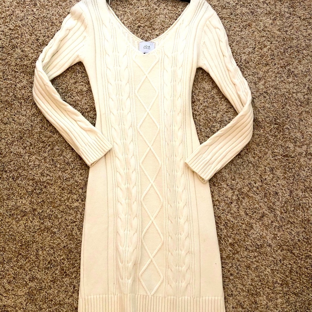 J.O.A. Cream Sweater Dress